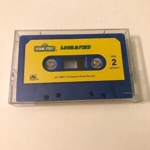 Vtg 1986 Sesame Street Look  and Find Golden Cassette Tape